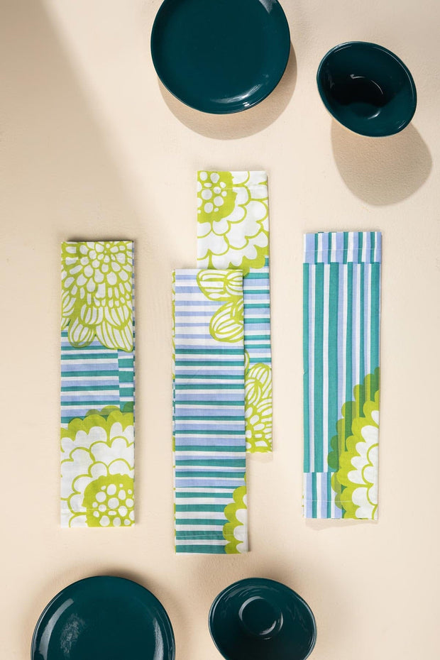NAPKINS Tulukka Blue Dinner Napkin (Set Of 4)