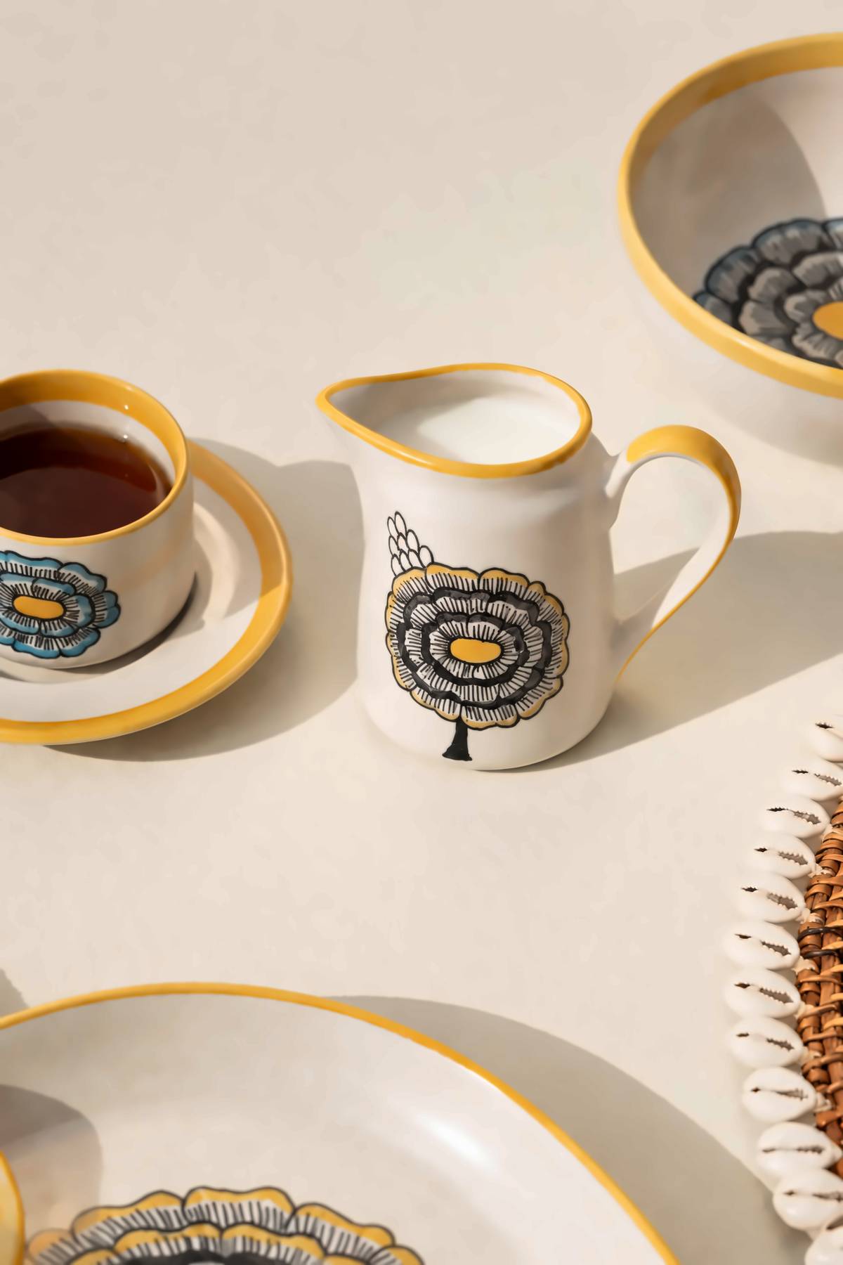 JUGS & CARAFES Tulukka Mustard Yellow Creamer