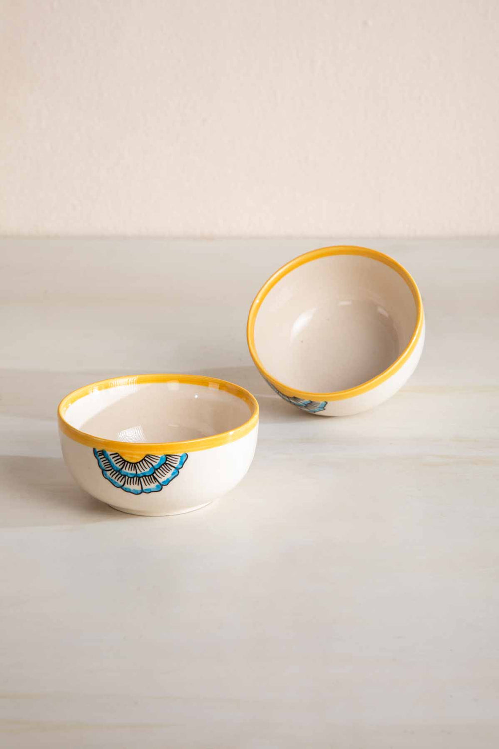 BOWLS Tulukka Mustard Yellow Katori (Set Of 2)