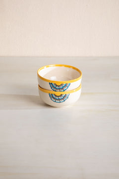 BOWLS Tulukka Mustard Yellow Katori (Set Of 2)