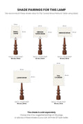 TABLE LAMPS Turned Wood Natural Table Lamp