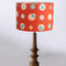 Turned Wood Natural Table Lamp with Celestial Sky Drum Lampshade (Amber Orange)