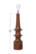 Lighting Bundle Turned Wood Natural Table Lamp with Solid Taper Drum Lampshade (Dusky Red)
