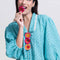 Schiffli Blouse (Turquoise)