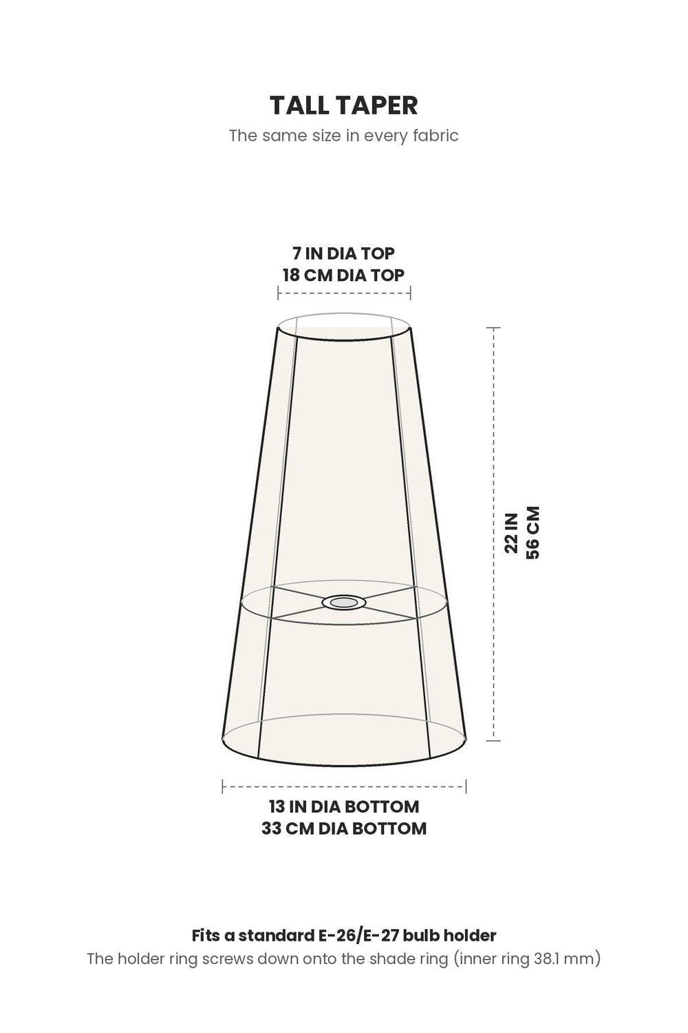 LAMPSHADES Solid Tall Taper Lampshade (Turquoise Blue)
