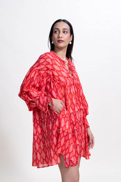 DRESSES Lakka Tiered Mini Dress (Uptown Rose)