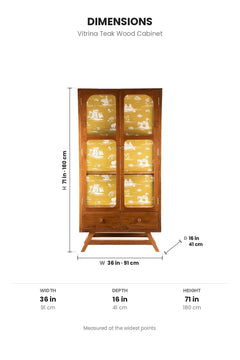 CABINETS Vitrina Teak Wood Cabinet