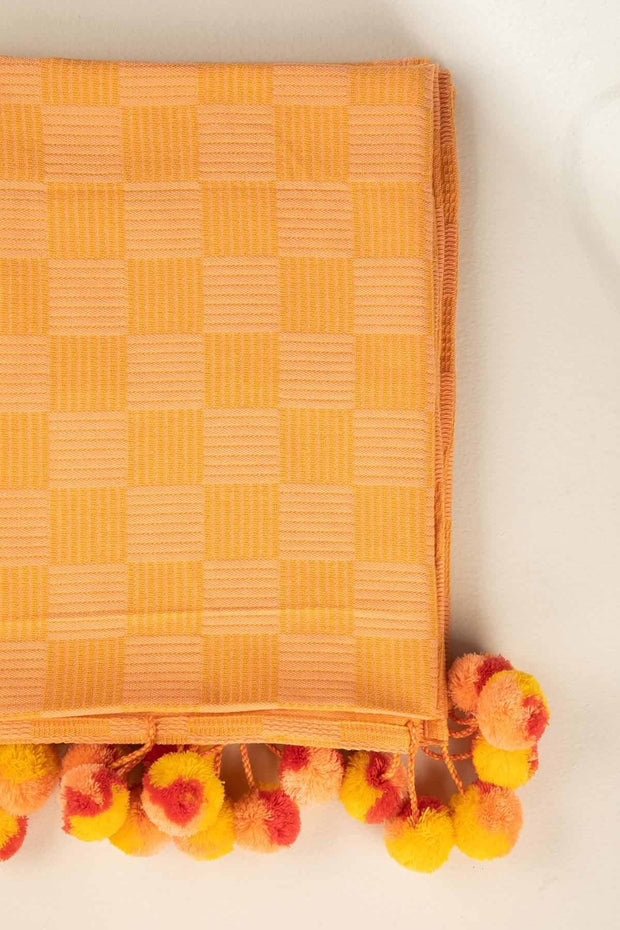 WAFFLE THROW SUNSET PEACH