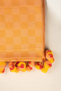 WAFFLE THROW SUNSET PEACH