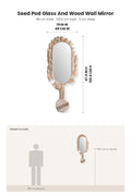 MIRRORS Seed Pod Glass And Wood Wall Mirror