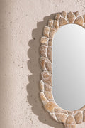MIRRORS Seed Pod Glass And Wood Wall Mirror