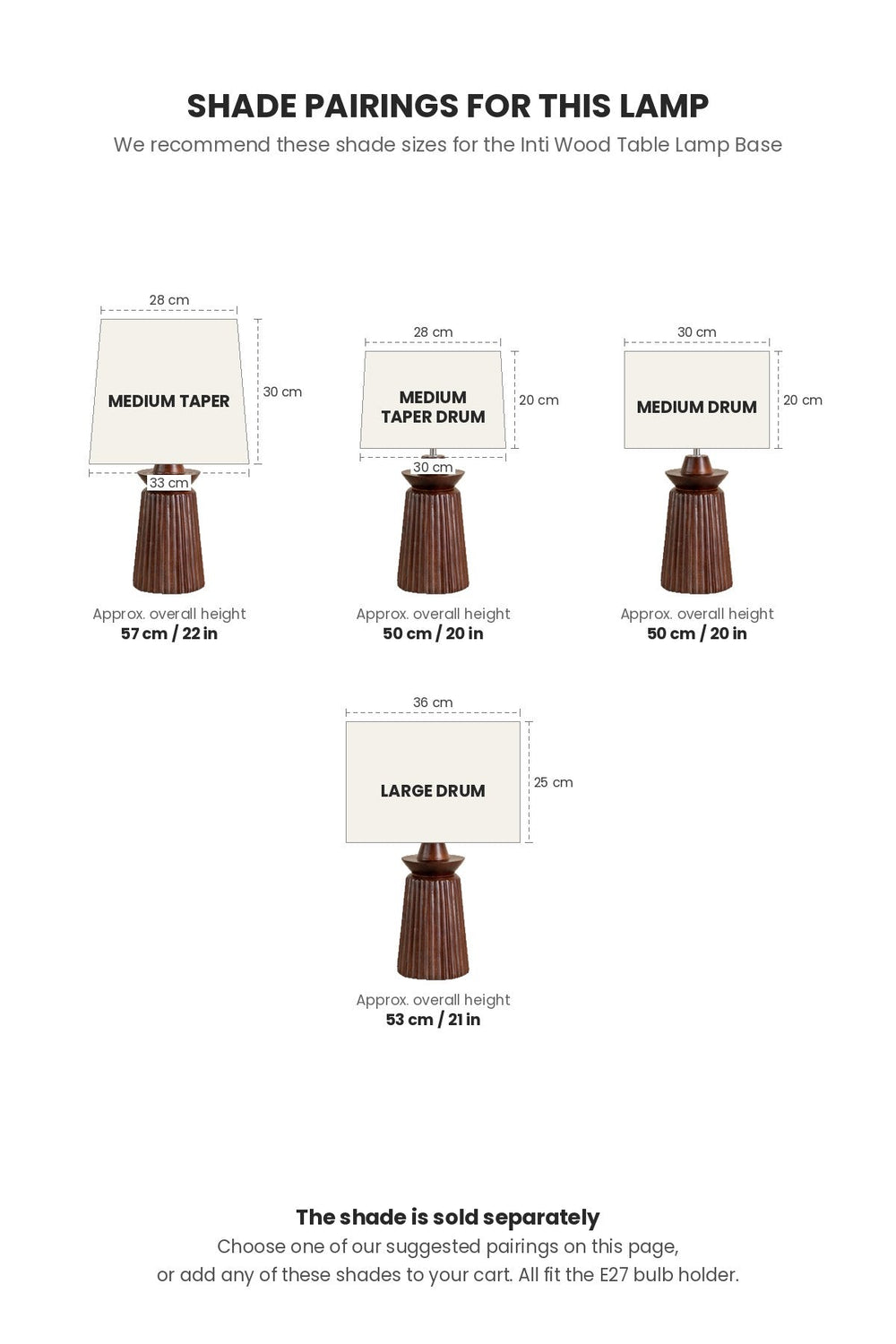 TABLE LAMPS Inti Wood Table Lamp