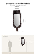 MIRRORS Talar Glass And Wood Wall Mirror