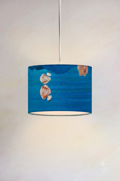 Pangong Lake Large Drum Pendant (Water Blue)