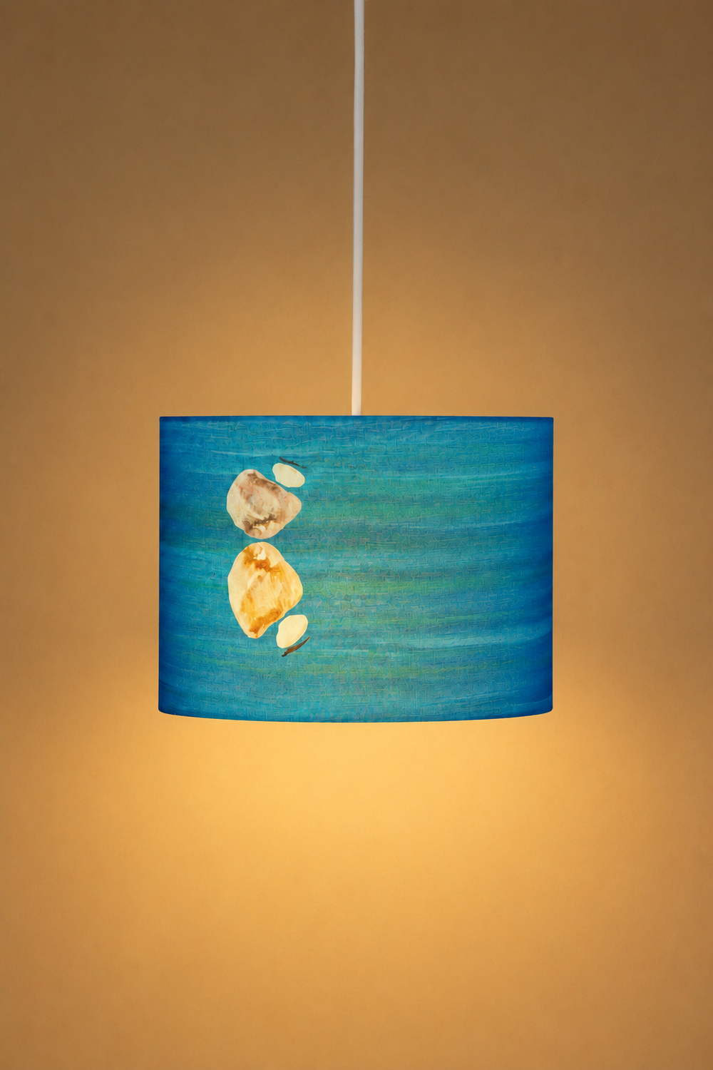 PENDANT LAMPS Pangong Lake Large Drum Pendant (Water Blue)