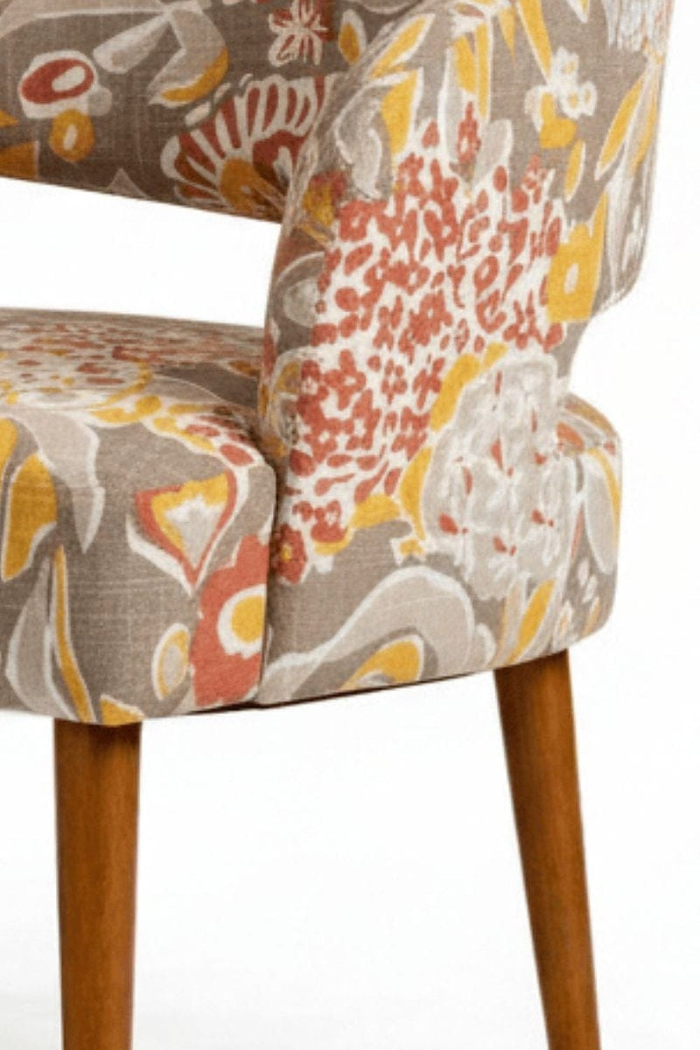 Upholstered Bundle Wave Accent Chair in Para Para Fabric