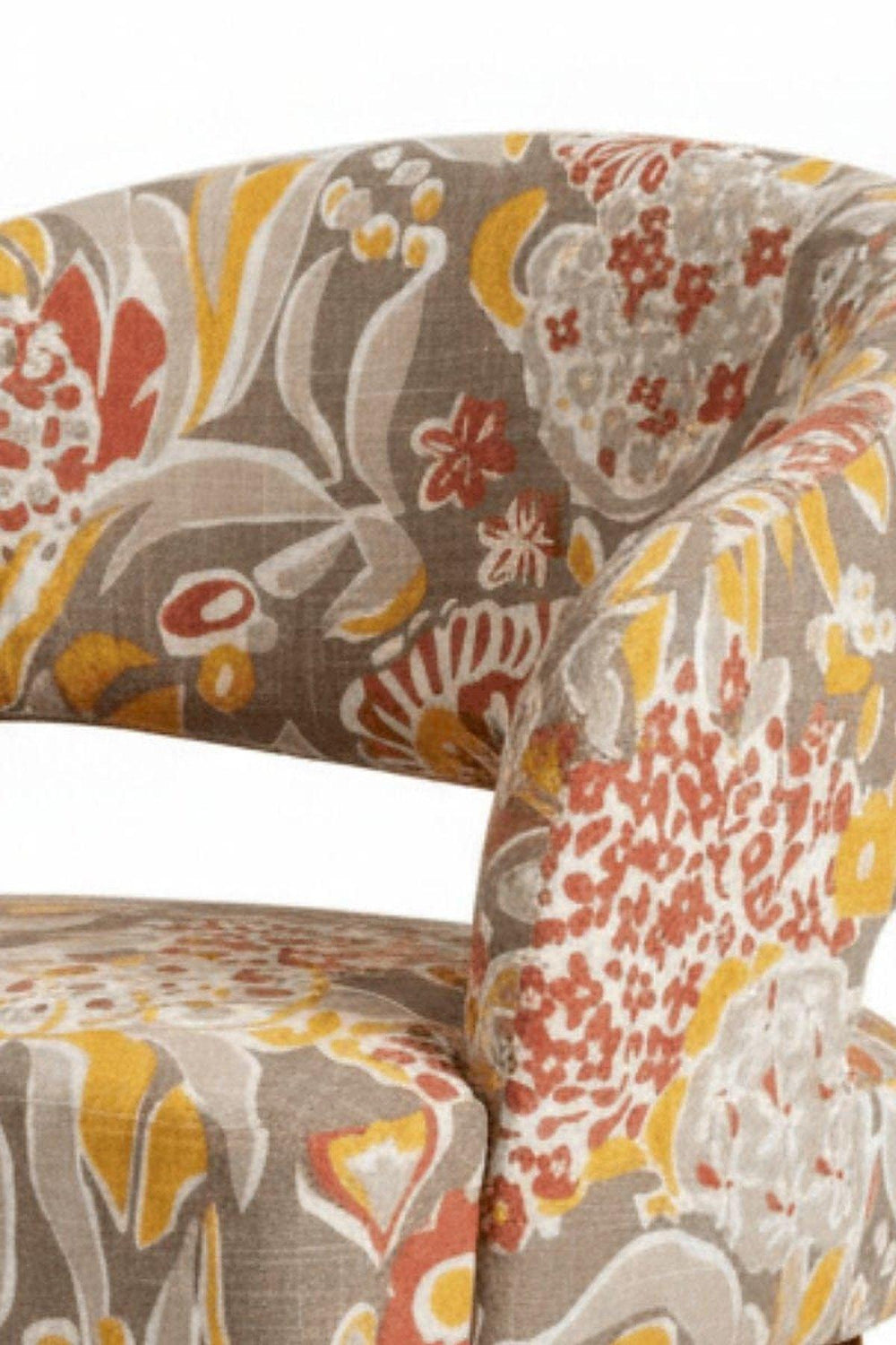 Upholstered Bundle Wave Accent Chair in Para Para Fabric