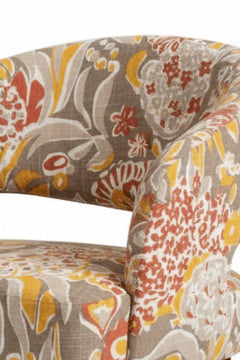 Upholstered Bundle Wave Accent Chair in Para Para Fabric