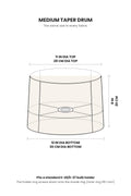 LAMPSHADES Sabar Palm Medium Taper Drum Lampshade (White And Gold)