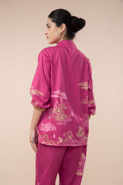 WILDERNESS SONG BLOOM SHIRTS SANGRIA RED