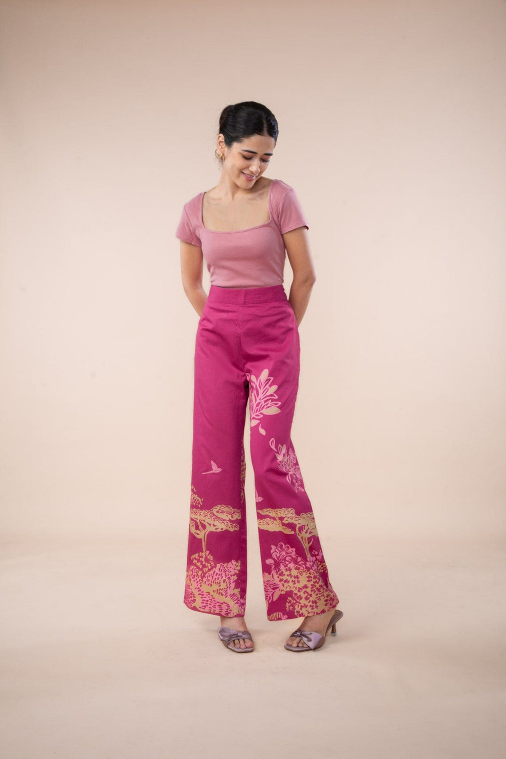 WILDERNESS SONG FLARED PANTS  SANGRIA RED