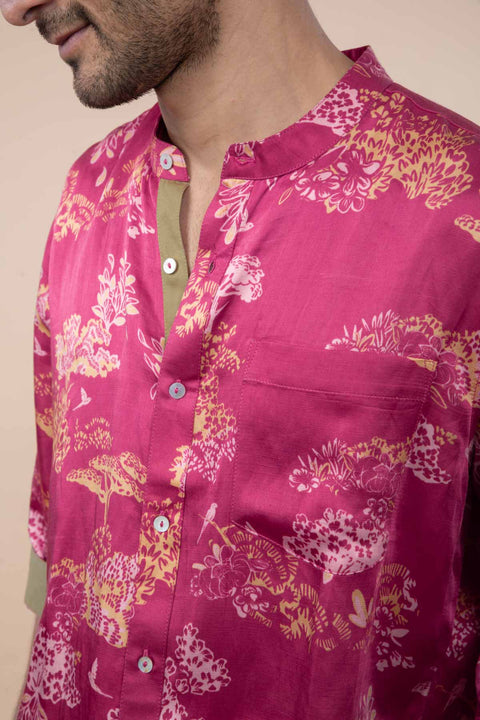 WILDERNESS SONG FULL SLEEVE SHIRT  SANGRIA RED
