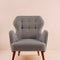 Winged Accent Chair in Nilgiri Black and White Fabric