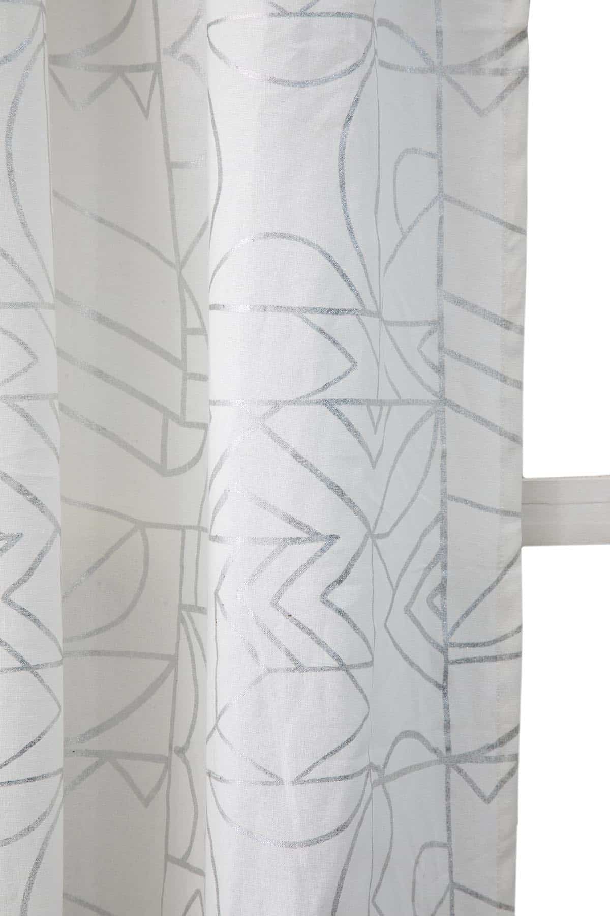 SWATCHES Wireframe White Cotton Fabric Swatch