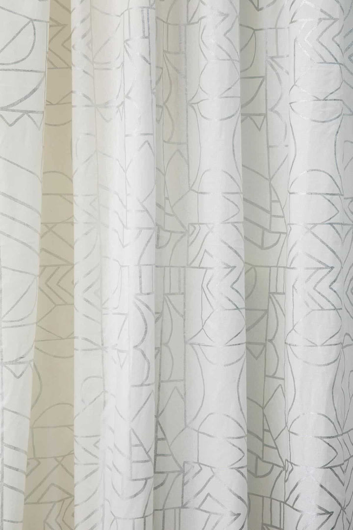 SWATCHES Wireframe White Cotton Fabric Swatch