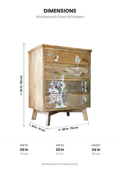CHEST OF DRAWERS Wonderland Chest Of Drawers (Mango Wood)