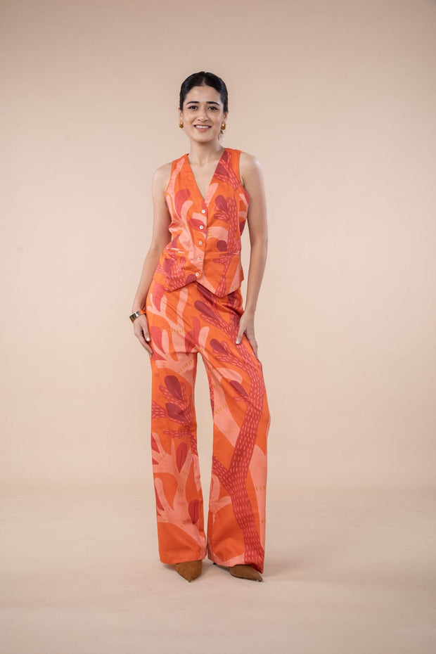 WONDERLAND FLARED PANTS  CHILLY ORANGE