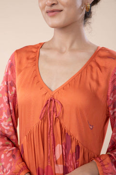 WONDERLAND MIDI DRESS  CHILLY ORANGE