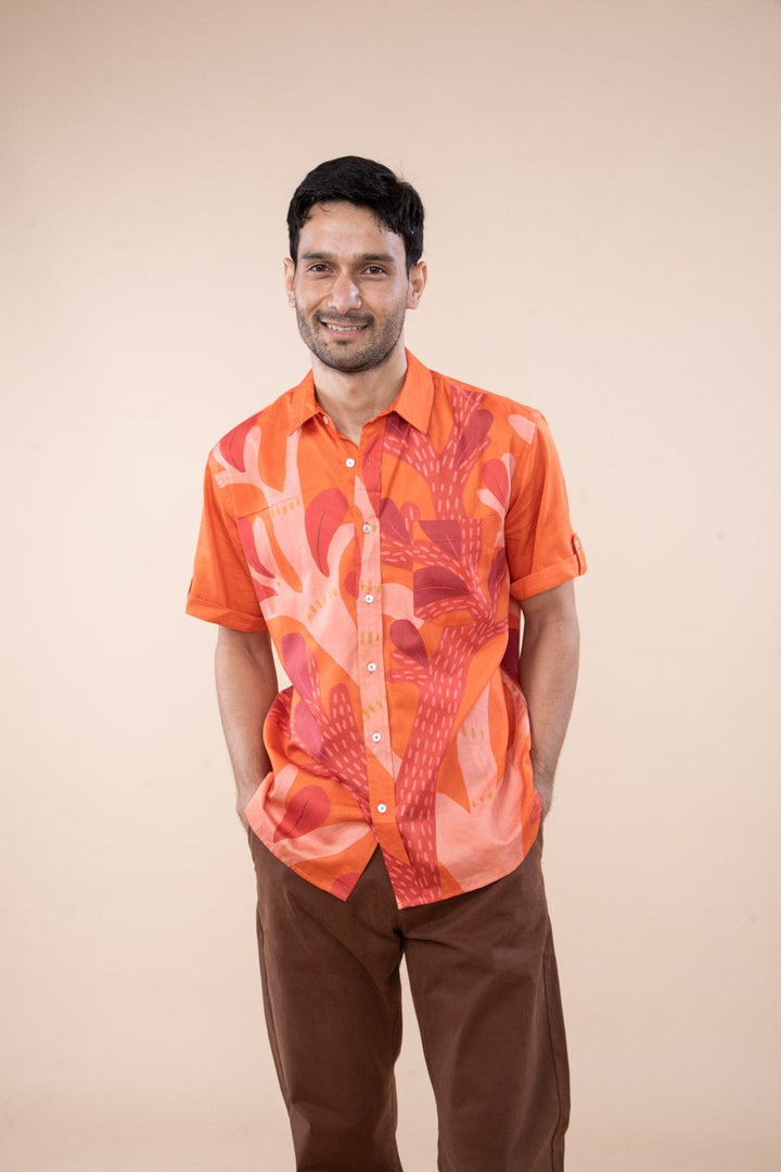 WONDERLAND RESORT SHIRT  CHILLY ORANGE