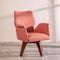 Wrap Accent Chair in Raffia Red Pepper Fabric