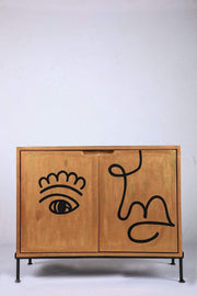 Face To Face Cabinet (Gold/Black)