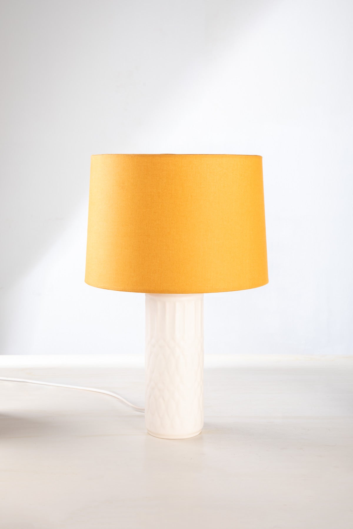LAMPSHADES Solid Medium Tapered Drum Lampshade (Yellow)
