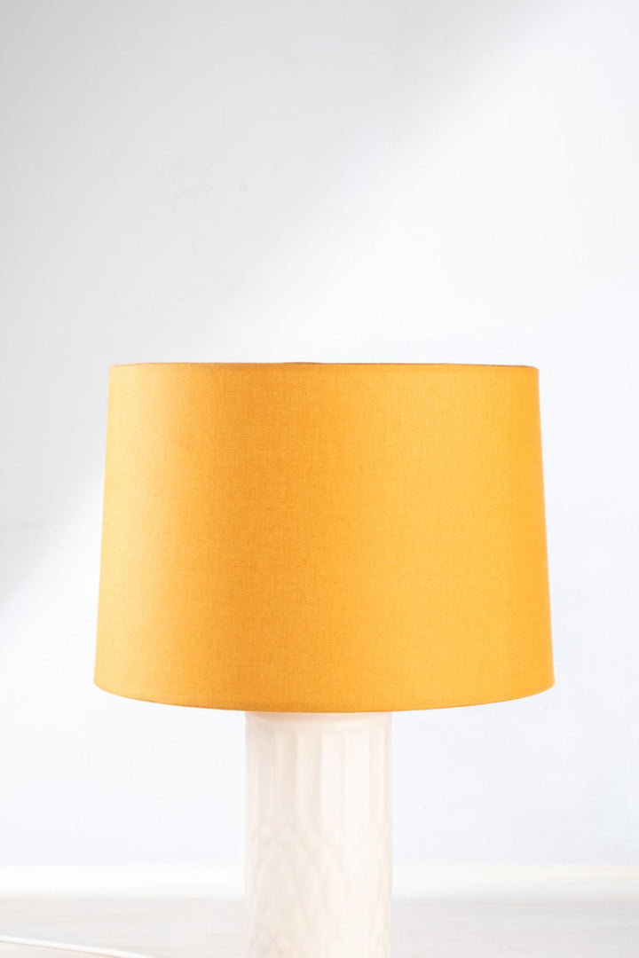 LAMPSHADES Solid Medium Tapered Drum Lampshade (Yellow)