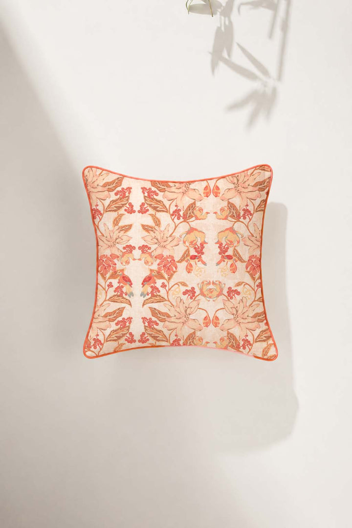 PRINT & PATTERN CUSHIONS Ylang Ylang With Doves Amber Yellow Cushion Cover (41 X 41 Cm)