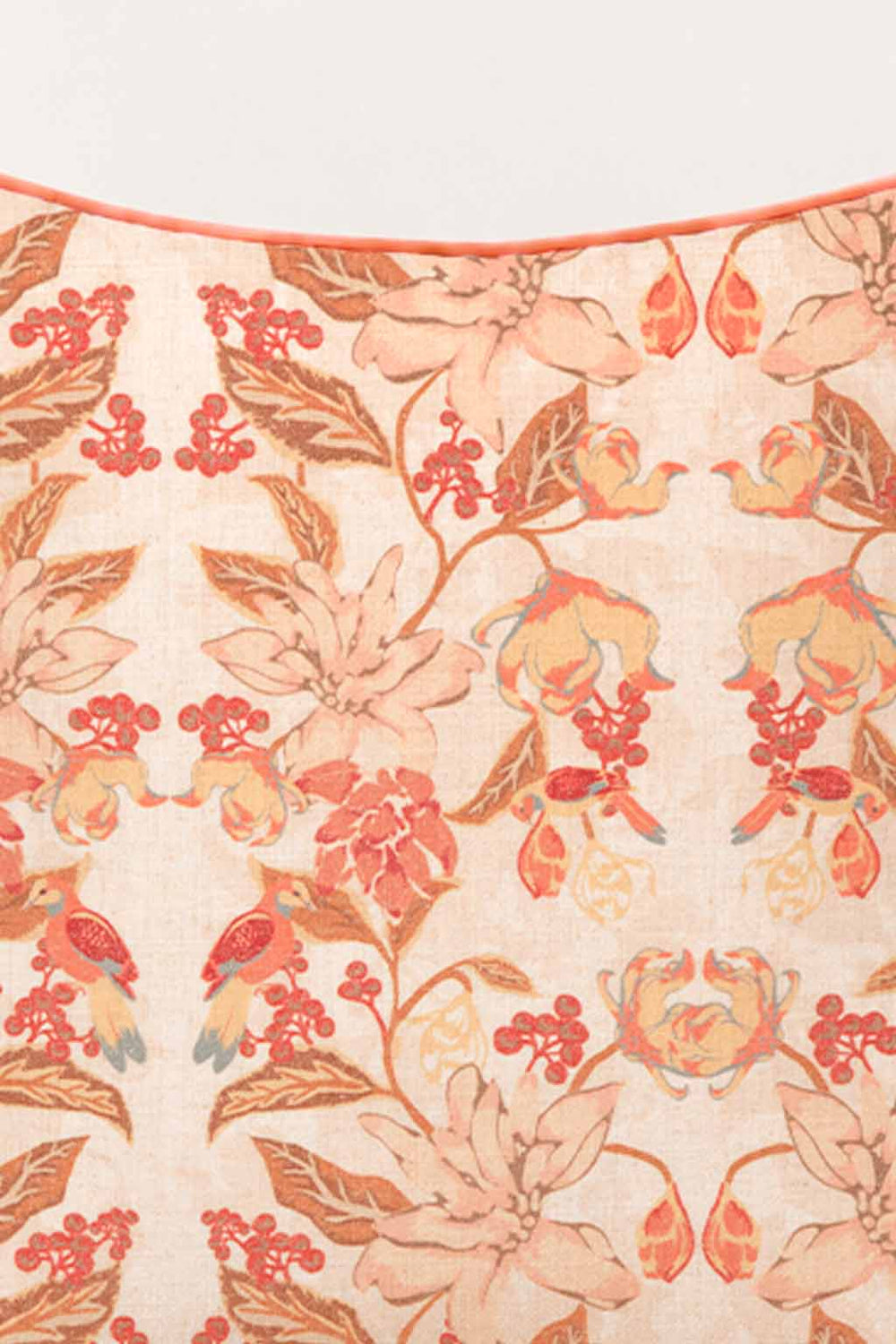 PRINT & PATTERN CUSHIONS Ylang Ylang With Doves Amber Yellow Cushion Cover (41 X 41 Cm)