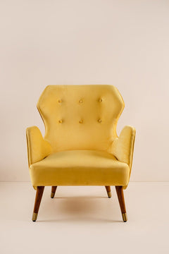 Yellow Velvet Fabric