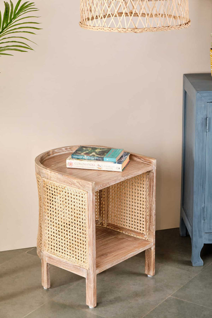BEDSIDE TABLE Mod Wicker Bedside Table (Natural)