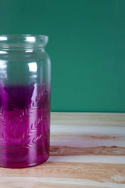 GLASS VASE Jar Glass Vase (Pink)