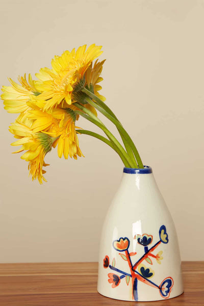 FLOWER VASE Wild Flower Ceramic Vase (Coral)