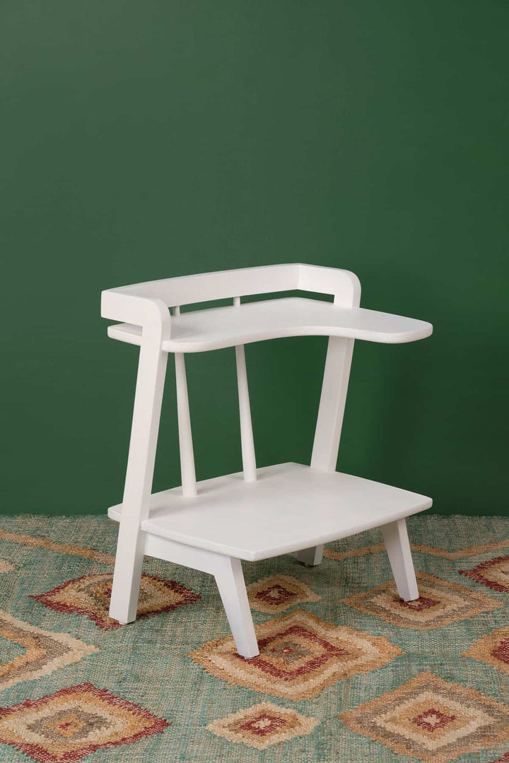 BEDSIDE TABLE Nara Bedside Table (Washed White)