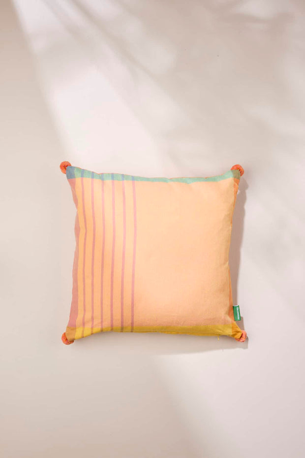 PRINTED CUSHIONS Vengala (46 Cm X 46 Cm) Cushion Cover (Cream)