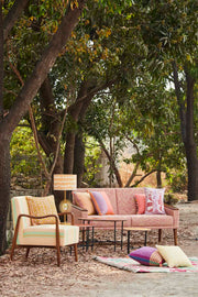 UPHOLSTERY FABRIC Raffia Pink Field Upholstery Fabric