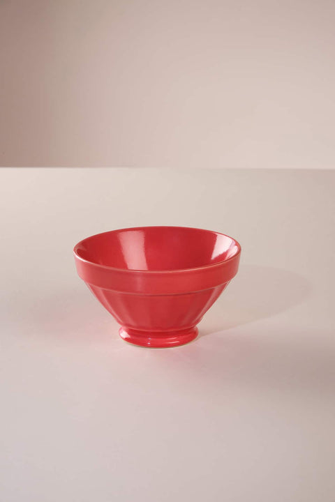 BOWL Color Pop Ribbed Bowl Multi-Colored (Set Of 4)