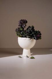 FLOWER VASE Chalise Ceramic Vase (White)