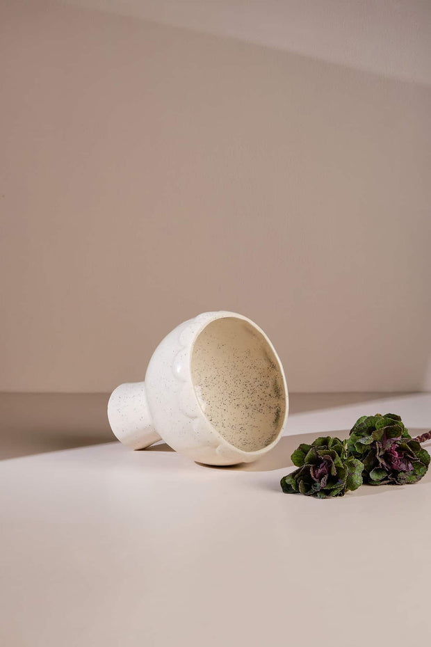 FLOWER VASE Chalise Ceramic Vase (White)