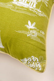 PRINTED CUSHIONS Coromandel (41 Cm X 41 Cm) Cushion Cover (Leaf Green)